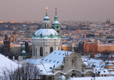 Prague cold winter